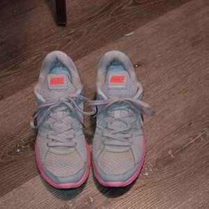 Nike Used Light Gray and Pink Running Shoes